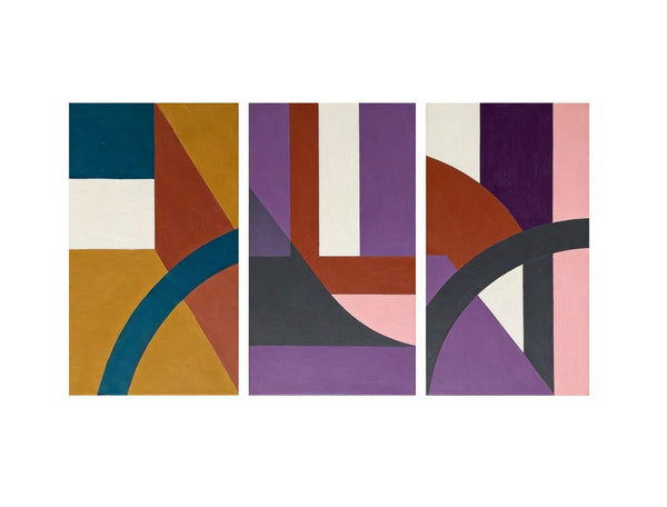 Large Abstract Paintings for Living Room, Multi Panel Canvas Art, Large Group Paintings, Geometric Abstract Paintings-artworkcanvas