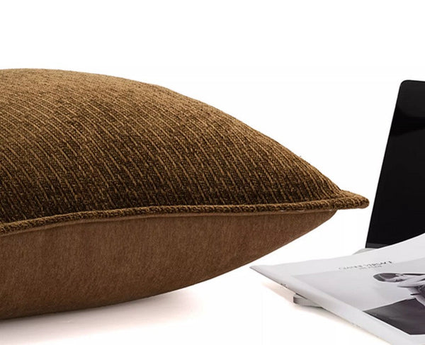 Large Brown Modern Throw Pillows for Couch, Contemporary Modern Sofa Pillows for Bedroom, Simple Decorative Throw Pillows, Large Throw Pillow for Interior Design-artworkcanvas