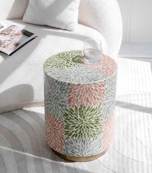 Unique Small End Table, Contemporary Small Sofa Side Table, Portable Casual Side Table, Creative Coffee Table, Shell Small Side Table-artworkcanvas