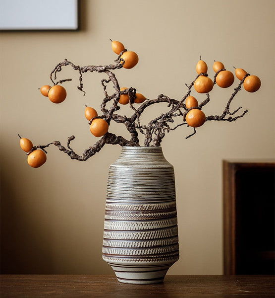 Modern Bouquet Flower Vases, Centerpiece on Dining Table, Handmade Pottery Flower Vases Urn, Water Holding Flower Vases, Large Flower Vase on Table-artworkcanvas