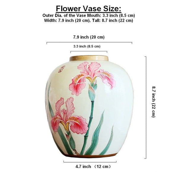 Large Flower Vases on Dining Table, Porcelain Flower Vases, Centerpiece Ceramic Bouquet Vases, Handmade Modern Flower Vase-artworkcanvas