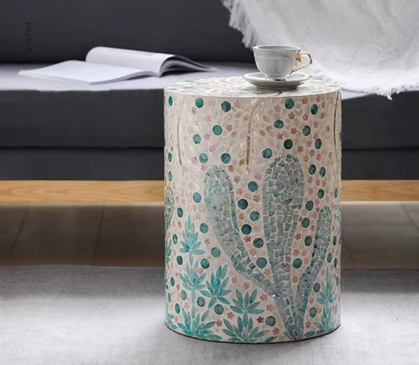 Unique Small End Table, Portable Casual Side Table, Creative Coffee Table, Contemporary Small Sofa Side Table, Shell Small Side Table-artworkcanvas