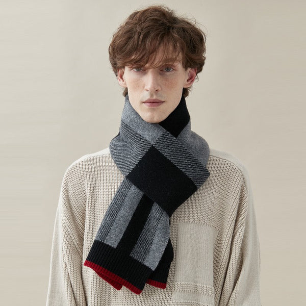 Casual Scarf Men, Business Wool Scarf for Gentleman, Men's Winter Scarf, Men's Wool Scarf Winter, Modern Fashion Scarf, Formal Men Scarf Styles, Pure Wool Scarf-artworkcanvas