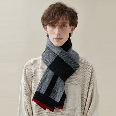 Casual Scarf Men, Business Wool Scarf for Gentleman, Men's Winter Scarf, Men's Wool Scarf Winter, Modern Fashion Scarf, Formal Men Scarf Styles, Pure Wool Scarf-artworkcanvas