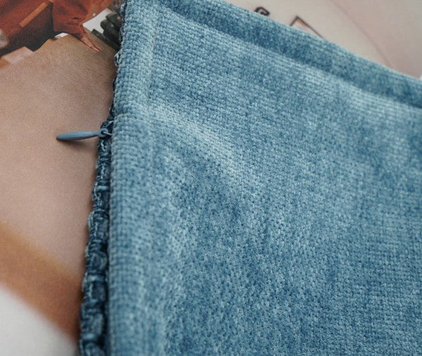 Large Modern Square Throw Pillows for Couch, Blue Modern Sofa Pillow, Blue Decorative Pillow, Simple Throw Pillow for Interior Design-artworkcanvas