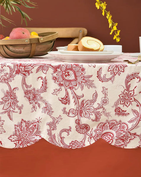 Extra Large Rectangle Tablecloth for Dining Room Table, Country Farmhouse Tablecloth, Flowers Pattern Rustic Table Covers for Kitchen, Square Tablecloth for Round Table-artworkcanvas
