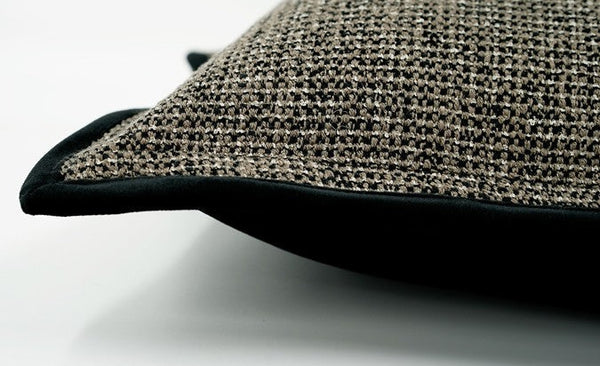 Large Grey Black Decorative Throw Pillows, Contemporary Square Modern Throw Pillows for Couch, Large Modern Sofa Pillows, Simple Throw Pillow for Interior Design-artworkcanvas