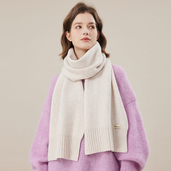 Wool Scarf for Women, Casual Scarf for Women, Fashion Designer Scarf, Cold Weather Scarf, Modern Winter Scarf, Soft Cashmere Scarf for Women-artworkcanvas