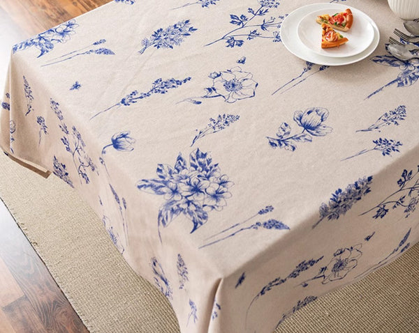 Wedding Tablecloth, Dining Room Flower Table Cloths, Large Rectangular Table Covers for Kitchen, Farmhouse Table Cloth, Square Tablecloth for Round Table-artworkcanvas
