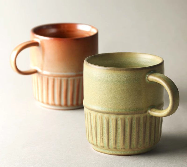 Elegant Porcelain Coffee Cups, Large Capacity Coffee Cup, Handmade Ceramic Coffee Mug, Large Pottery Coffee Cup, Large Tea Cup-artworkcanvas