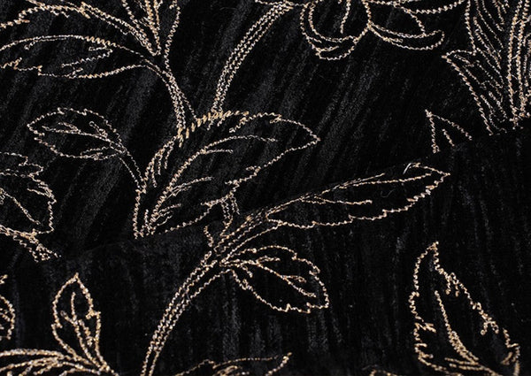 Contemporary Modern Sofa Pillows, Black Embroidery Flower Pattern Pillows for Couch, Decorative Throw Pillows for Bedroom, Large Modern Sofa Pillow for Dining Room-artworkcanvas