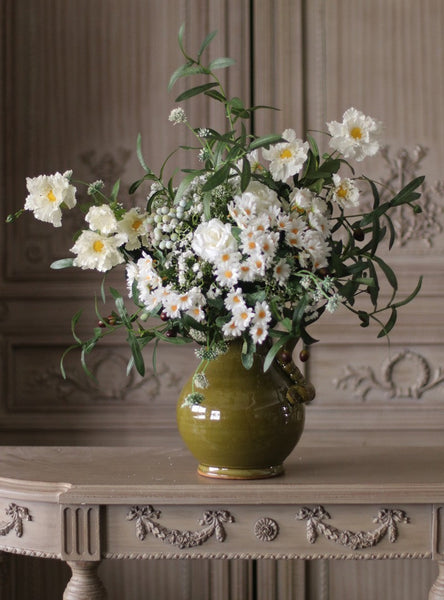 Real Touch Artificial Floral for Living Room, Large Bunch of Daisy and Rose Branch, Beautiful Spring Flower Arrangement for Home Decoration, Table Centerpiece-artworkcanvas