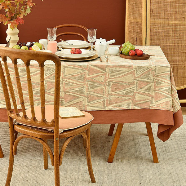 Extra Large Rectangle Tablecloth for Dining Room Table, Geometric Modern Table Covers for Kitchen, Country Farmhouse Tablecloths for Oval Table-artworkcanvas