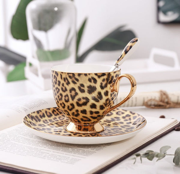 Unique Ceramic Coffee Cup and Saucer, Creative Ceramic Coffee Cups, Beautiful British Tea Cups, Creative Porcelain Tea Cup Set-artworkcanvas