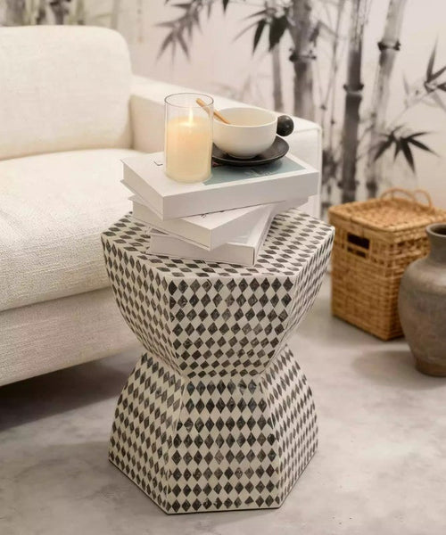 Modern Side Table, Bedside Small Side Table, Contemporary Bedside Table, Small End Table, Shell Small Sofa Side Table, Portable Casual Side Table, Creative Coffee Table, Contemporary Side Table-artworkcanvas