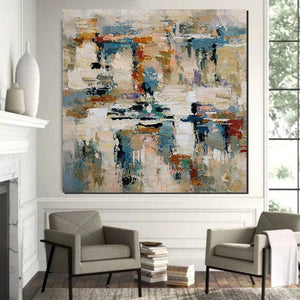Hand Painted Abstract Painting, Extra Large Abstract Paintings on Canvas, Bedroom Wall Art Ideas, Simple Painting Ideas for Bedroom-artworkcanvas