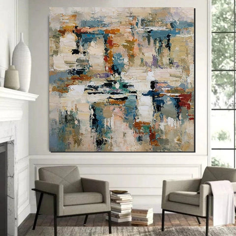 Hand Painted Abstract Painting, Extra Large Abstract Paintings on Canvas, Bedroom Wall Art Ideas, Simple Painting Ideas for Bedroom-artworkcanvas