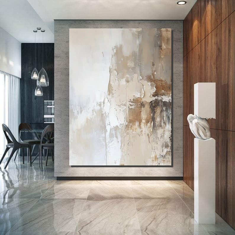 Extra Large Acrylic Painting, Modern Contemporary Abstract Artwork, Palette Knife Paintings, Simple Modern Art, Living Room Wall Art Painting-artworkcanvas