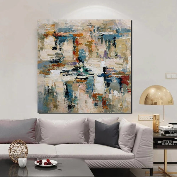 Hand Painted Abstract Painting, Extra Large Abstract Paintings on Canvas, Bedroom Wall Art Ideas, Simple Painting Ideas for Bedroom-artworkcanvas