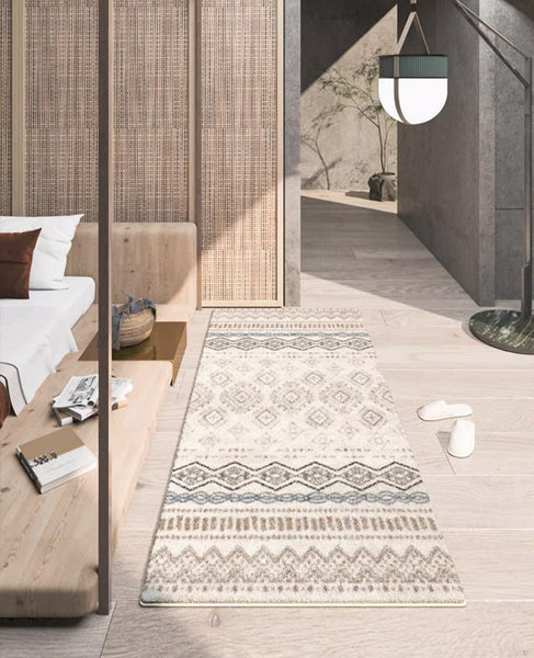 Contemporary Runner Rugs Next to Bed, Modern Hallway Runner Rugs, Entryway Modern Runner Rugs, Geometric Modern Rugs for Dining Room-artworkcanvas