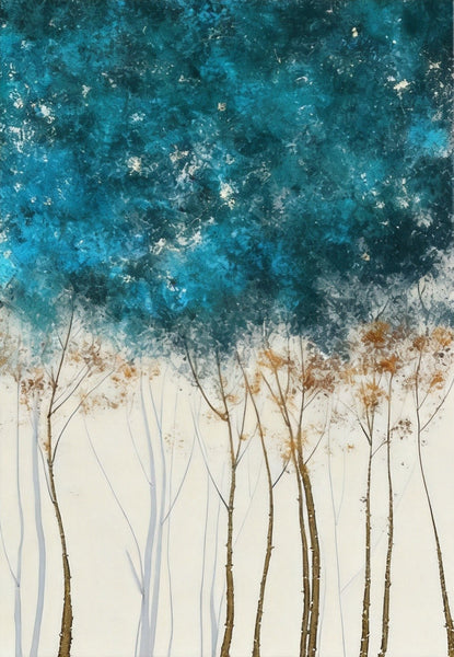 Original Abstract Paintings, Hand Painted Canvas Art, Abstact Tree Painting, Original Small Paintings, Buy Small Art Online-artworkcanvas