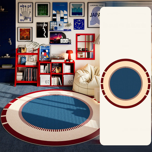 Modern Rugs for Dining Room, Circular Modern Rugs for Apartment, Abstract Contemporary Round Rugs for Dining Room, Geometric Modern Rug Ideas for Living Room