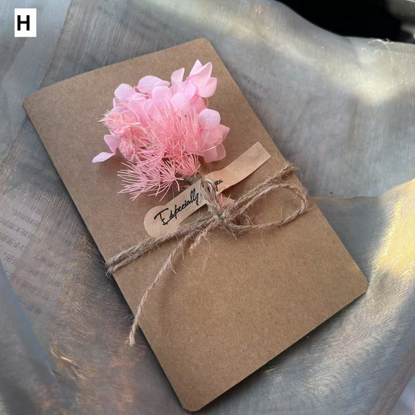 Creative Birthday Greeting Card, Wedding Greeting Card, Unique Anniversary Greeting Card, Beautiful Valentine's Day Greeting Card, Original Handmade Dried Flower Greeting Cards-artworkcanvas