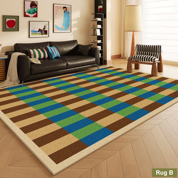 Mid Century Modern Rugs, Contemporary Modern Rugs for Bedroom, Colorful Absract Rugs for Living Room, Colorful Geometric Rugs for Dining Room-artworkcanvas