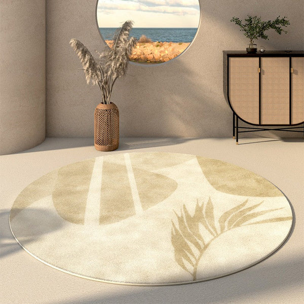 Modern Runner Rugs for Entryway, Circular Modern Rugs under Coffee Table, Bathroom Washable Modern Rugs, Round Contemporary Modern Rugs in Bedroom-artworkcanvas