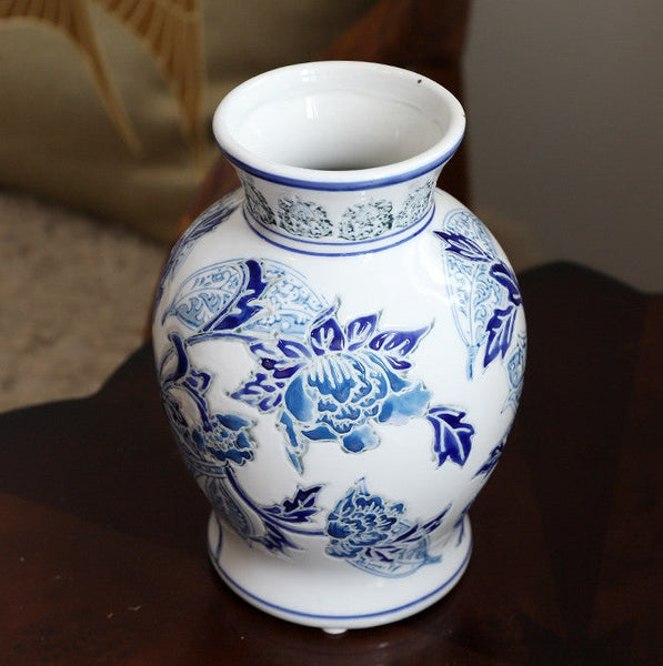 Porcelain Flower Vases, Centerpiece Ceramic Bouquet Vases, Handmade Flower Vase, Vintage Flower Vases on Dining Table-artworkcanvas