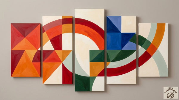 Large Modern Paintings, Geometric Contemporary Art, Hand Painted Canvas Art, Original Acrylic Paintings-artworkcanvas