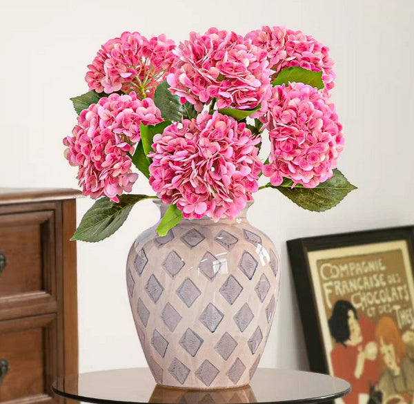 Porcelain Flower Vases, Flower Vases on Table, Contemporary Vases for Modern Home Decor, Ceramic Bouquet Vases, Dining Table Centerpiece-artworkcanvas