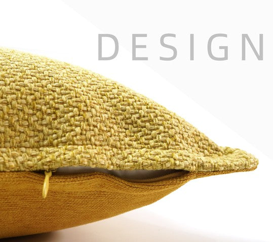 Large Yellow Square Modern Throw Pillows for Couch, Contemporary Modern Sofa Pillows, Simple Decorative Throw Pillows, Large Throw Pillow for Interior Design-artworkcanvas