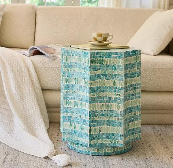 Shell Small Sofa Side Table, Contemporary Bedside Table, Bedside Small Side Table, Modern Side Table, Small End Table, Portable Casual Side Table, Creative Coffee Table, Contemporary Side Table-artworkcanvas