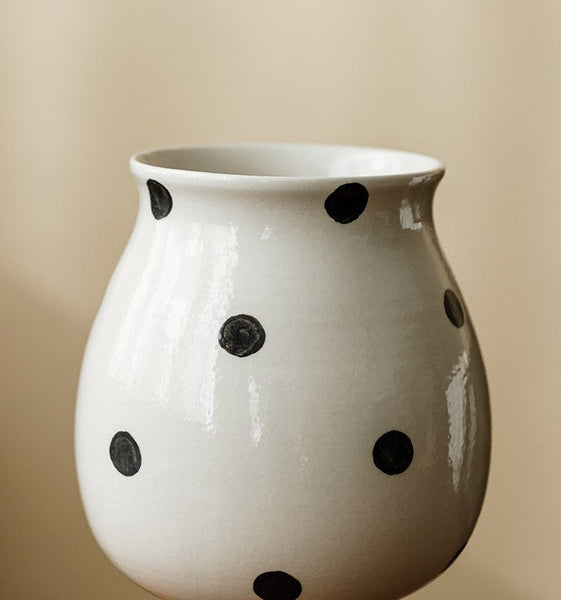 Small Flower Vases on Table, Handmade Water Holding Flower Vase, Ceramic Bud Vases, Modern Porcelain Flower Vases-artworkcanvas