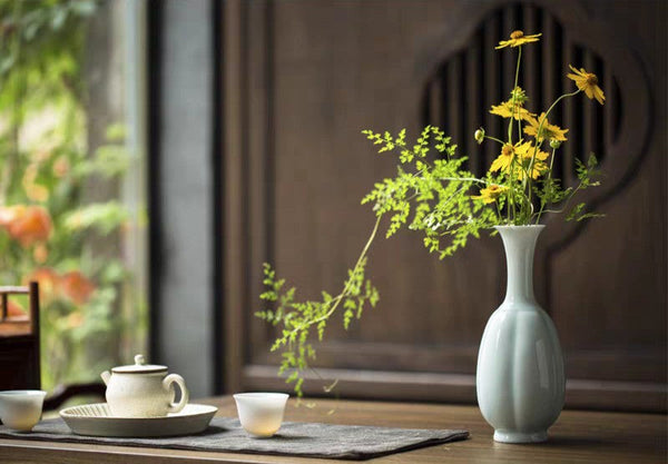 Small Flower Vases on Table, Rustic Porcelain Flower Vases, Ceramic Bud Vases, Handmade Water Holding Flower Vase-artworkcanvas