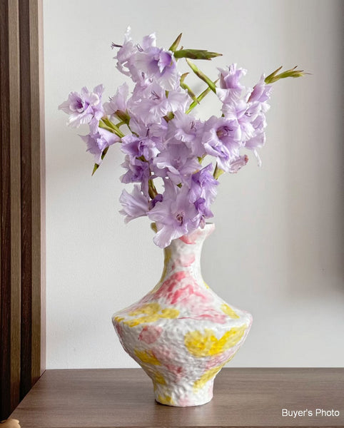 Modern Bouquet Flower Vases, Handmade Water Holding Flower Vases, Centerpiece on Dining Table, Large Flower Vase on Table, Pottery Flower Vases-artworkcanvas