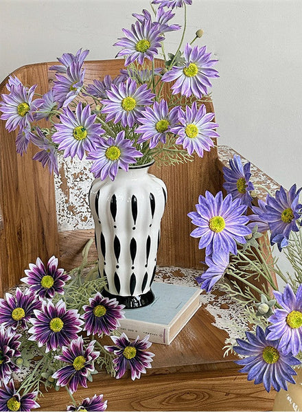 Modern Flower Vases on Table, Porcelain Flower Vases, Water Holding Flower Vases, Handmade Bouquet Ceramic Vases-artworkcanvas