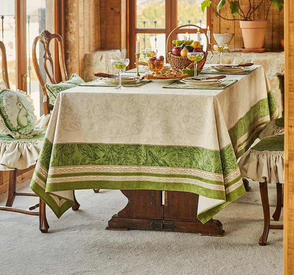 Farmhouse Table Cloth, Lilies of the Valley, Flower Pattern Tablecloth, Rectangle Tablecloth for Dining Room Table, Square Tablecloth, Wedding Tablecloth, Waterproof Tablecloth-artworkcanvas