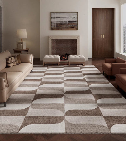 Abstract Modern Rugs for Living Room, Extra Large Modern Rugs under Dining Room Table, Contemporary Geometric Carpets, Contemporary Modern Rugs-artworkcanvas
