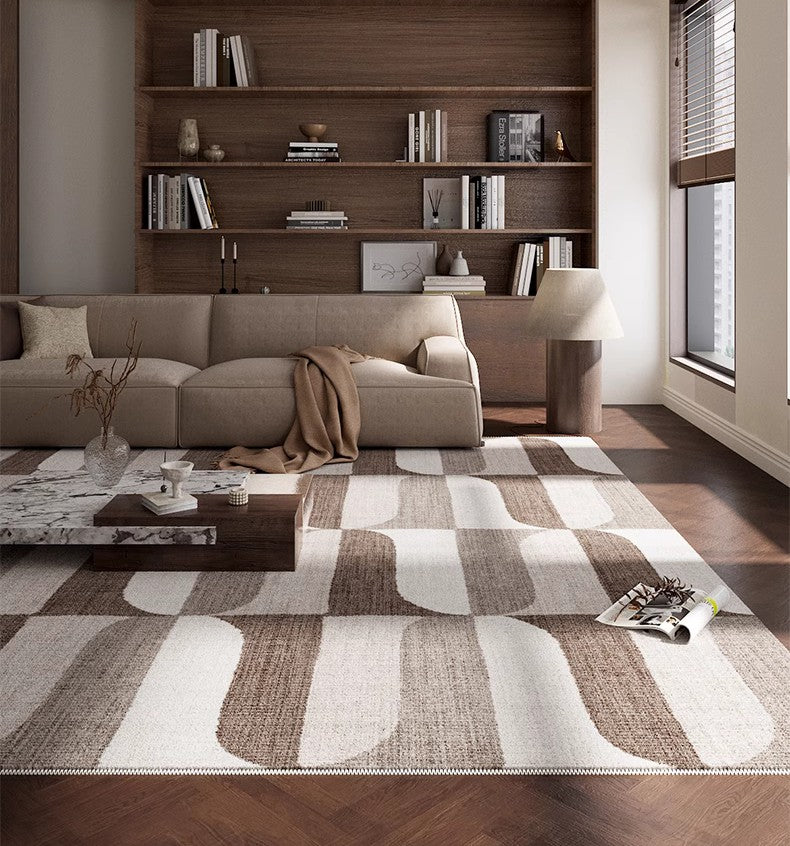 Abstract Modern Rugs for Living Room, Extra Large Modern Rugs under Dining Room Table, Contemporary Geometric Carpets, Contemporary Modern Rugs-artworkcanvas