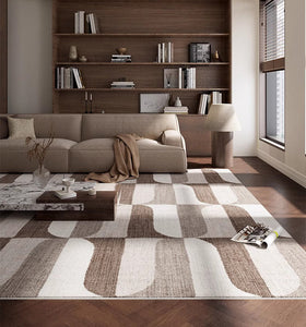 Abstract Modern Rugs for Living Room, Extra Large Modern Rugs under Dining Room Table, Contemporary Geometric Carpets, Contemporary Modern Rugs-artworkcanvas