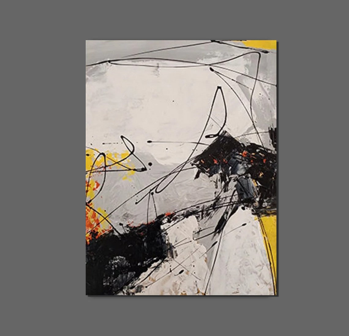 Dining Room Canvas Painting, Large Canvas Painting for Office, Simple Modern Acrylic Paintings, Contemporary Modern Artwork-artworkcanvas