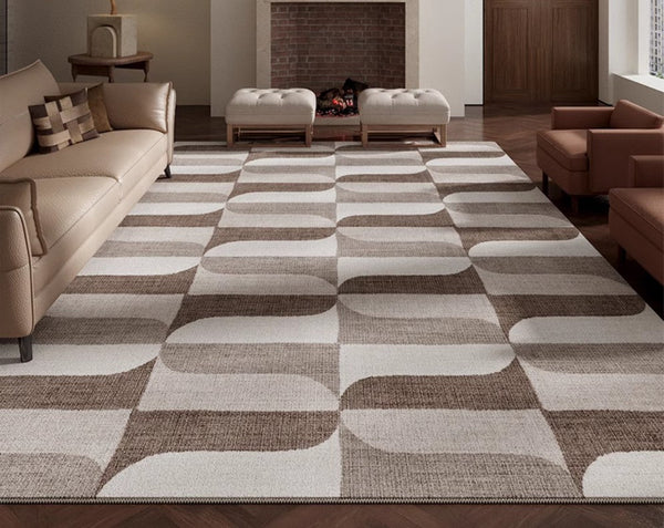 Abstract Modern Rugs for Living Room, Extra Large Modern Rugs under Dining Room Table, Contemporary Geometric Carpets, Contemporary Modern Rugs-artworkcanvas