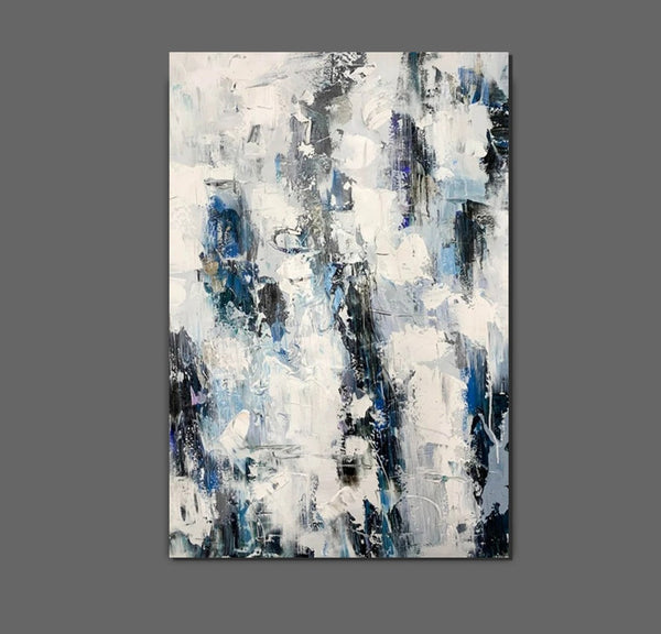 Modern Paintings Behind Sofa, Abstract Paintings for Dining Room, Buy Paintings Online, Palette Knife Canvas Art, Impasto Wall Art