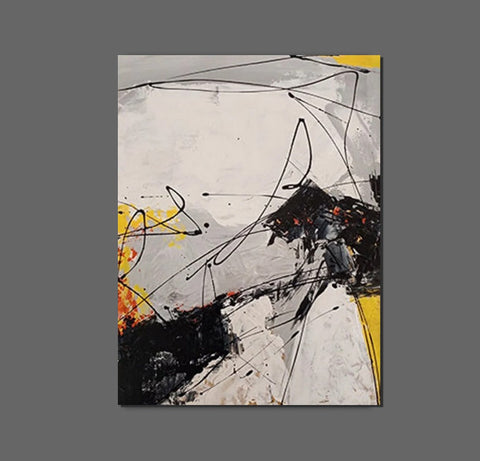 Dining Room Canvas Painting, Large Canvas Painting for Office, Simple Modern Acrylic Paintings, Contemporary Modern Artwork-artworkcanvas