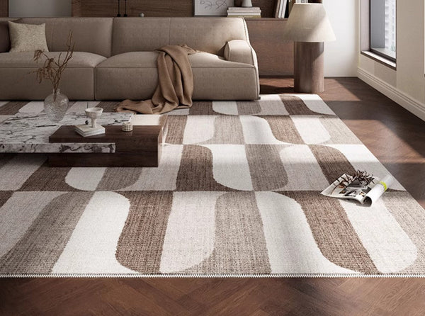 Abstract Modern Rugs for Living Room, Extra Large Modern Rugs under Dining Room Table, Contemporary Geometric Carpets, Contemporary Modern Rugs-artworkcanvas