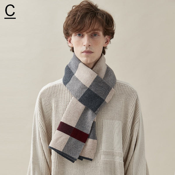 Thick Wool Scarf, Men's Winter Scarf, Men's Wool Scarf Winter, Business Wool Scarf for Gentleman, Formal Men Scarf Styles, Casual Scarf Men, Modern Fashion Scarf-artworkcanvas