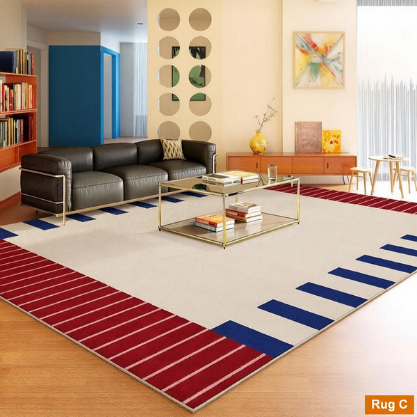Geometric Modern Rugs, Modern Carpets under Coffee Table, Colorful Modern Rugs for Bedroom, Contemporary Modern Rugs for Living Room-artworkcanvas