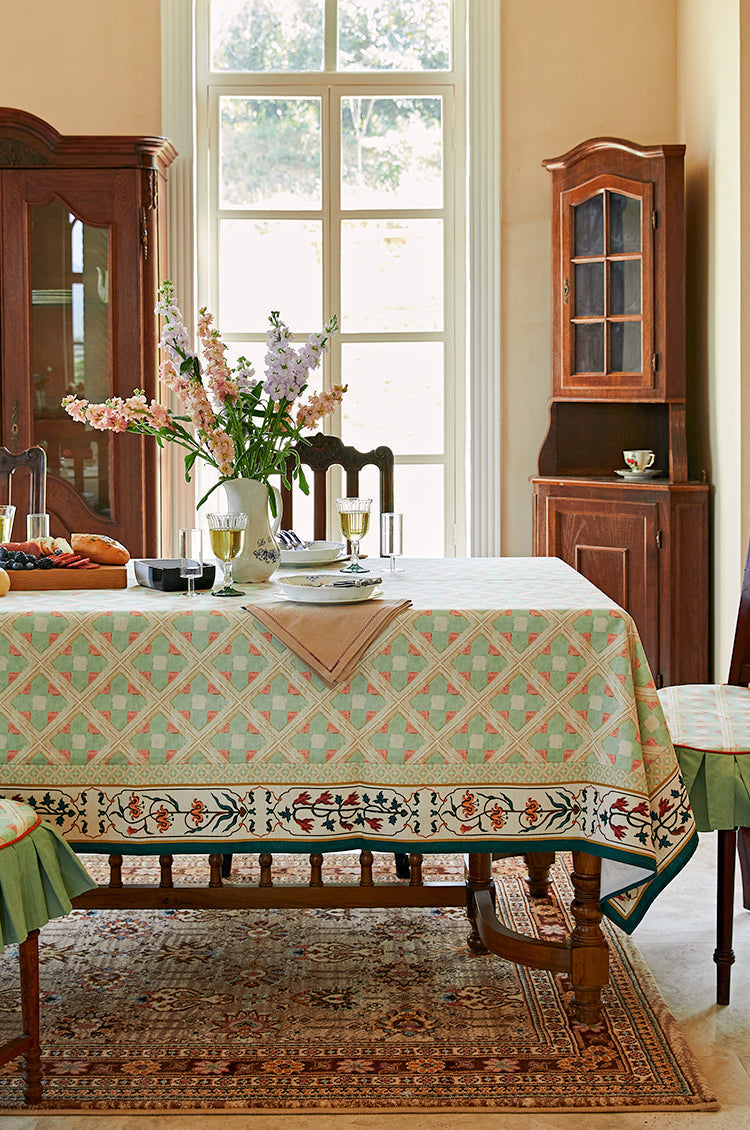 Rectangle Tablecloth for Dining Room Table, British Mid Century Fiberflax Tablecloth, Square Tablecloth for Coffee Table, Farmhouse Table Cloth, Wedding Tablecloth, Waterproof Tablecloth-artworkcanvas